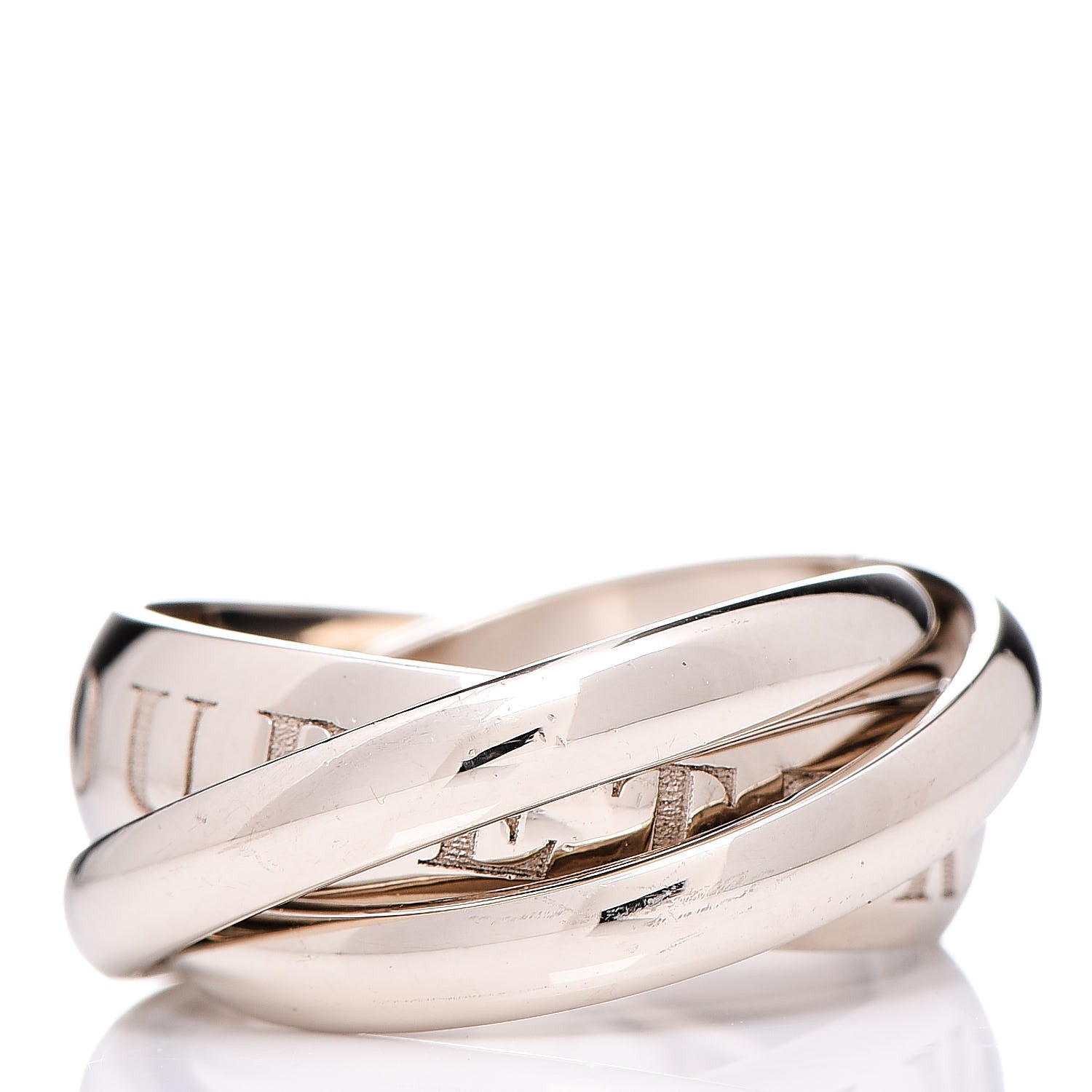 Cartier 18K White Gold 98 Xmas Limited Trinity Ring 49 4.75 3 of 11