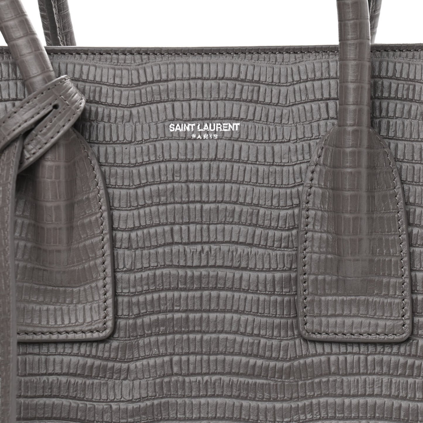 Lizard Calfskin Embossed Small Sac De Jour Fog