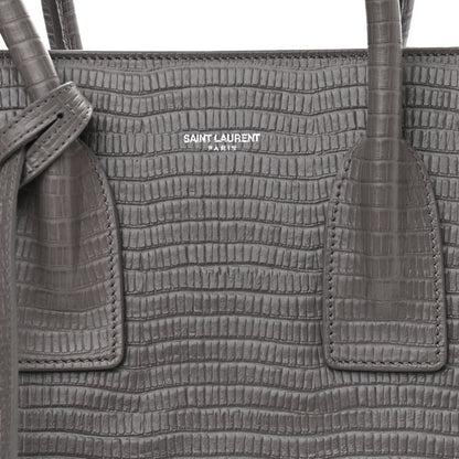 Saint Laurent Lizard Calfskin Embossed Small Sac De Jour Fog 8 of 12