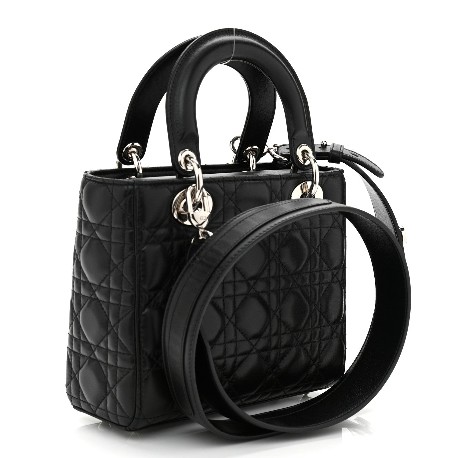 Christian Dior Lambskin Cannage Small Lucky Badges My Lady Dior Black 3 of 11