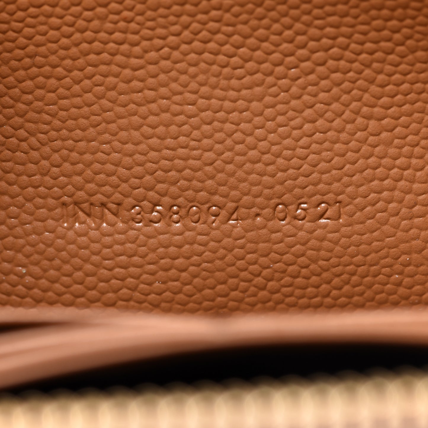 Grain De Poudre Matelasse Chevron Monogram Zip Around Wallet Naturel Dark