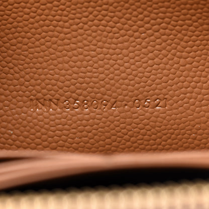 Saint Laurent Grain De Poudre Matelasse Chevron Monogram Zip Around Wallet Naturel Dark 6 of 7