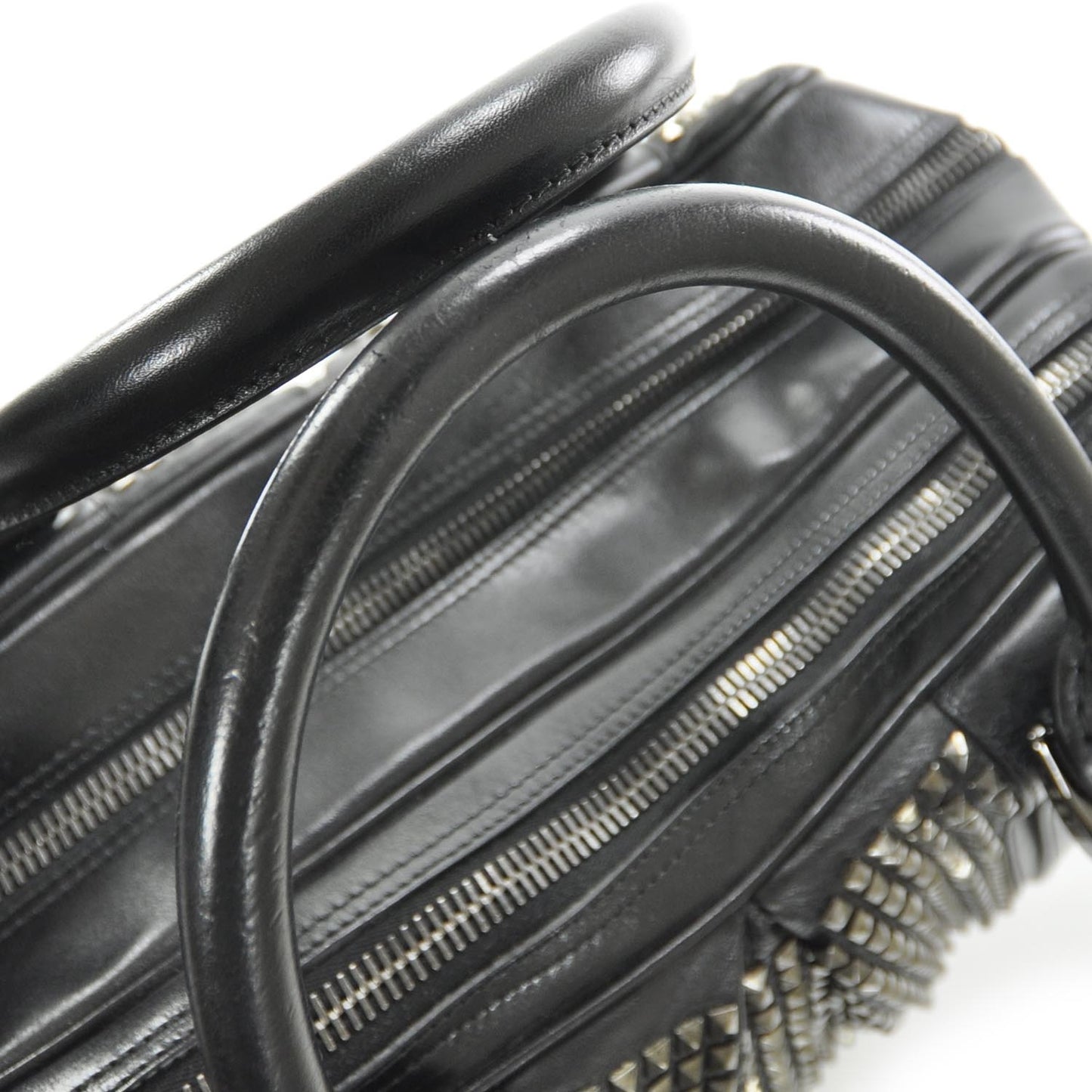 Prorsum Leather Studded Knight Satchel Black