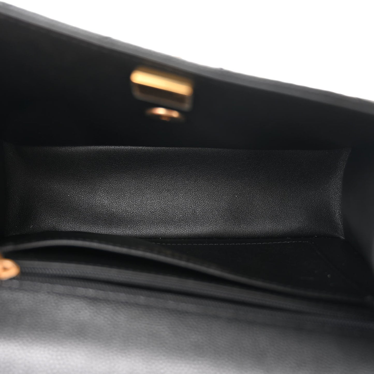 Caviar Quilted 31 Rue Cambon Top Handle Flap Black