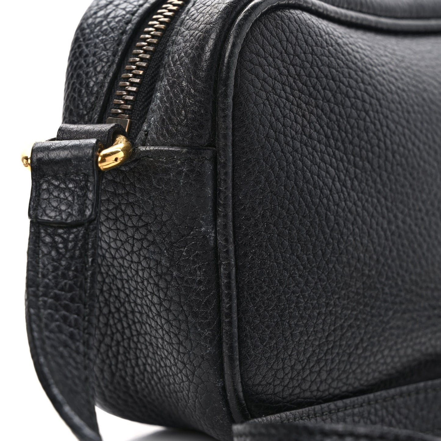Pebbled Calfskin Mini Soho Disco Bag Black