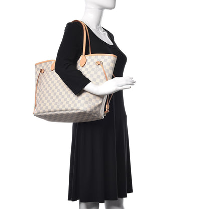 Louis Vuitton Damier Azur Neo Neverfull MM Rose Ballerine 2 of 13