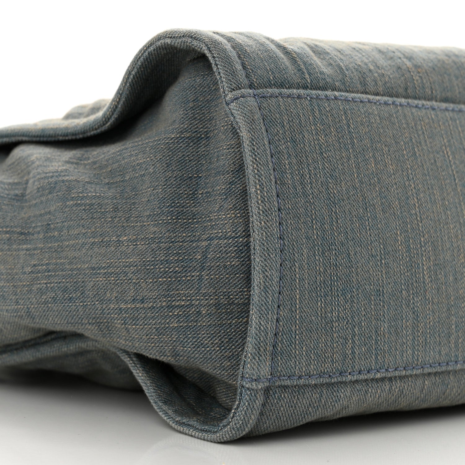 Chanel Denim Small Deauville Tote Light Blue 10 of 12