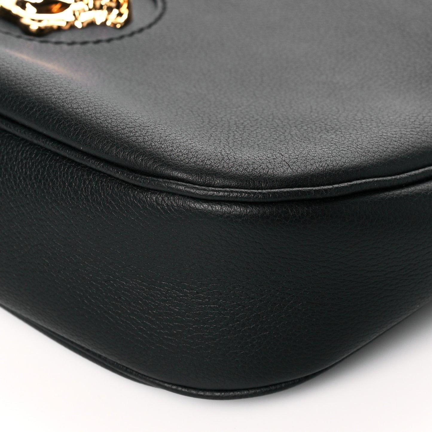 Calfskin La Medusa Medium Hobo Crossbody Black