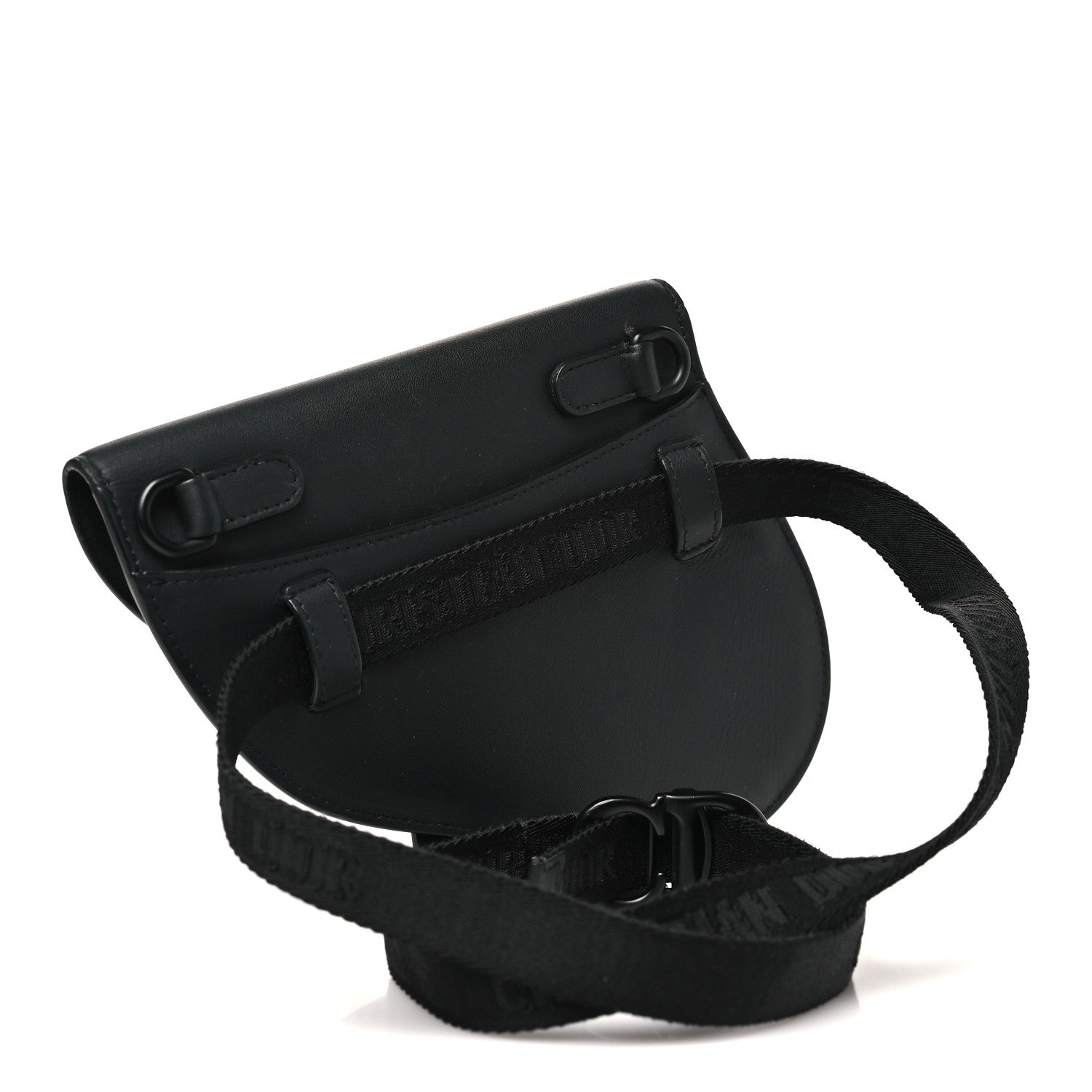 Christian Dior Ultra Matte Calfskin Saddle Belt Bag Black 2 of 8