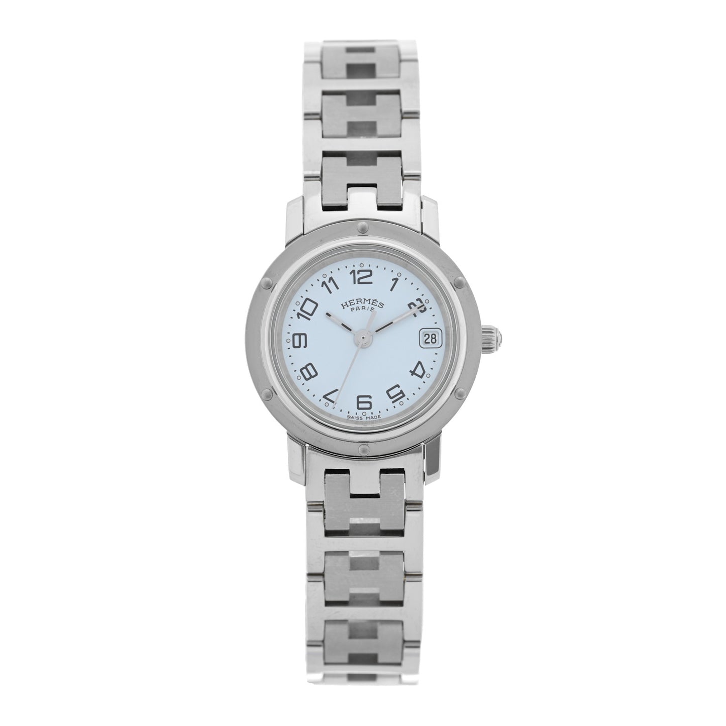 Stainless Steel 24mm Clipper Quartz Watch White