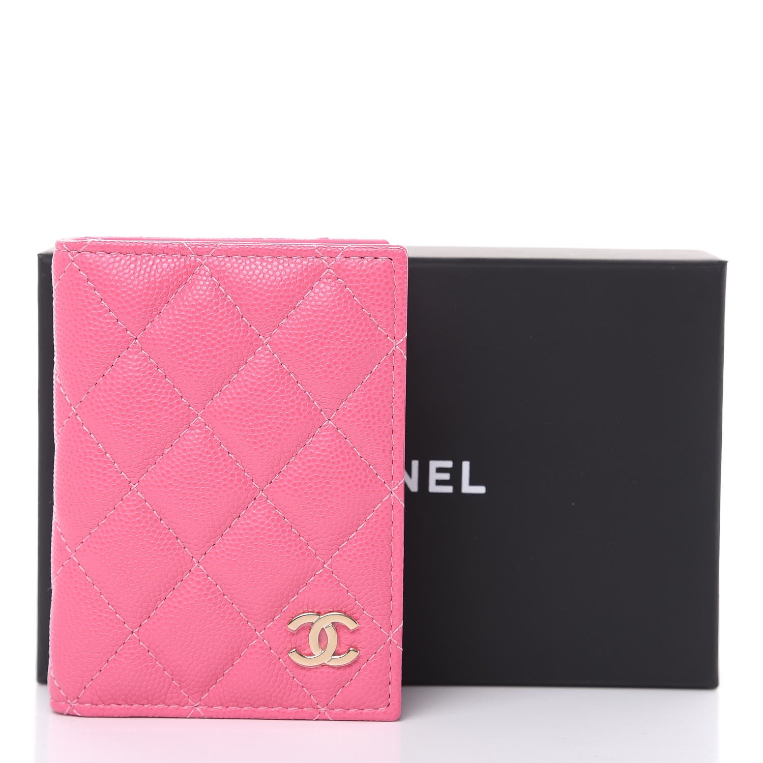 Chanel Caviar Quilted Card Holder Wallet Pink 8 of 8