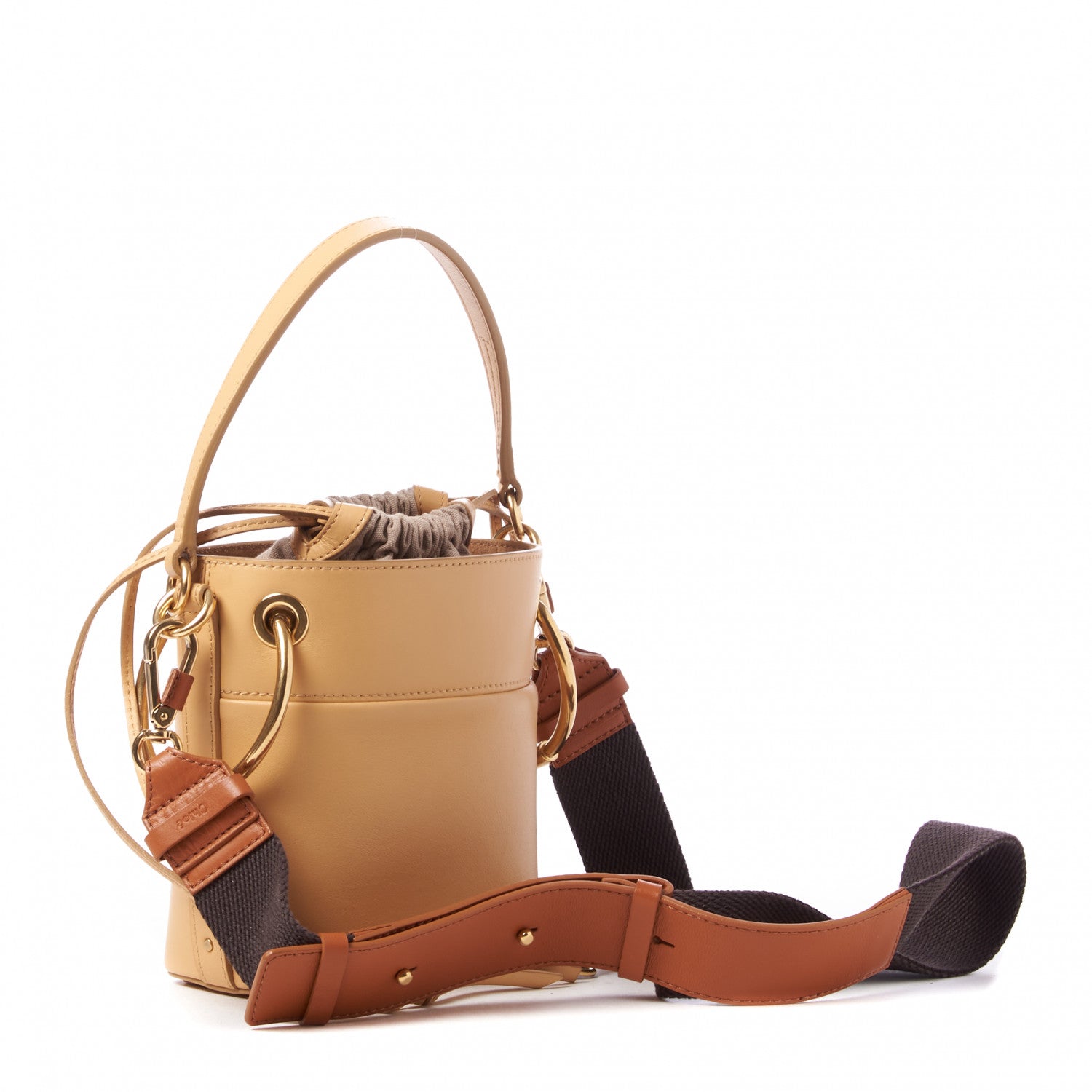Chloe Smooth Calfskin Mini Roy Bucket Bag Bleached Brown 2 of 9