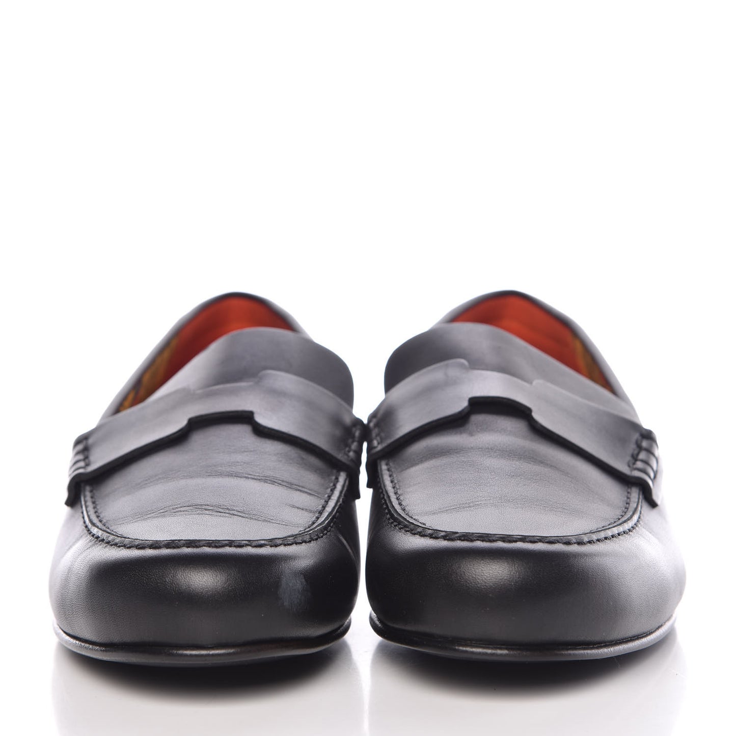 Calfskin Cotton Canvas Lining Womens Kennedy Loafers 41 Black