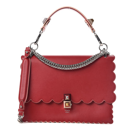 Fendi Vitello Liberty Scalloped Studded Kan I Shoulder Bag Fragola 1 of 12