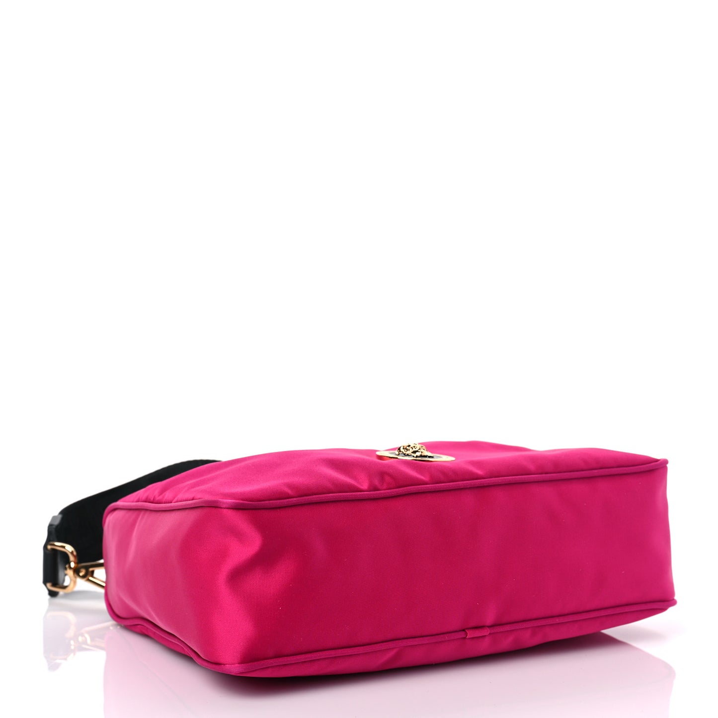 Nylon Tribute Chain Crossbody Shoulder Bag Flamingo Black