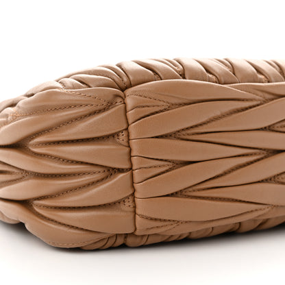 Miu Miu Nappa Matelasse Regular Wander Hobo Caramel 8 of 9