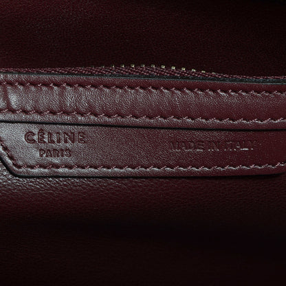 Celine Goatskin Calfskin Micro Luggage Burgundy 6 of 7