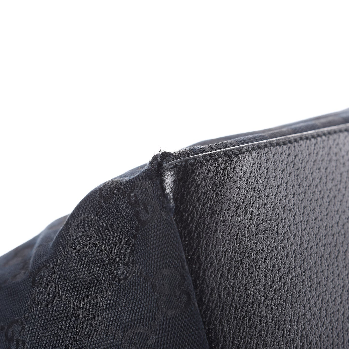 GG Monogram Large Web Handle Bucket Tote Black