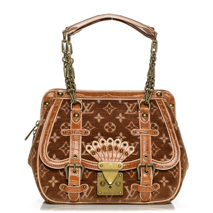 Louis Vuitton Monogram Velours Alligator Gracie MM Tan 1 of 6
