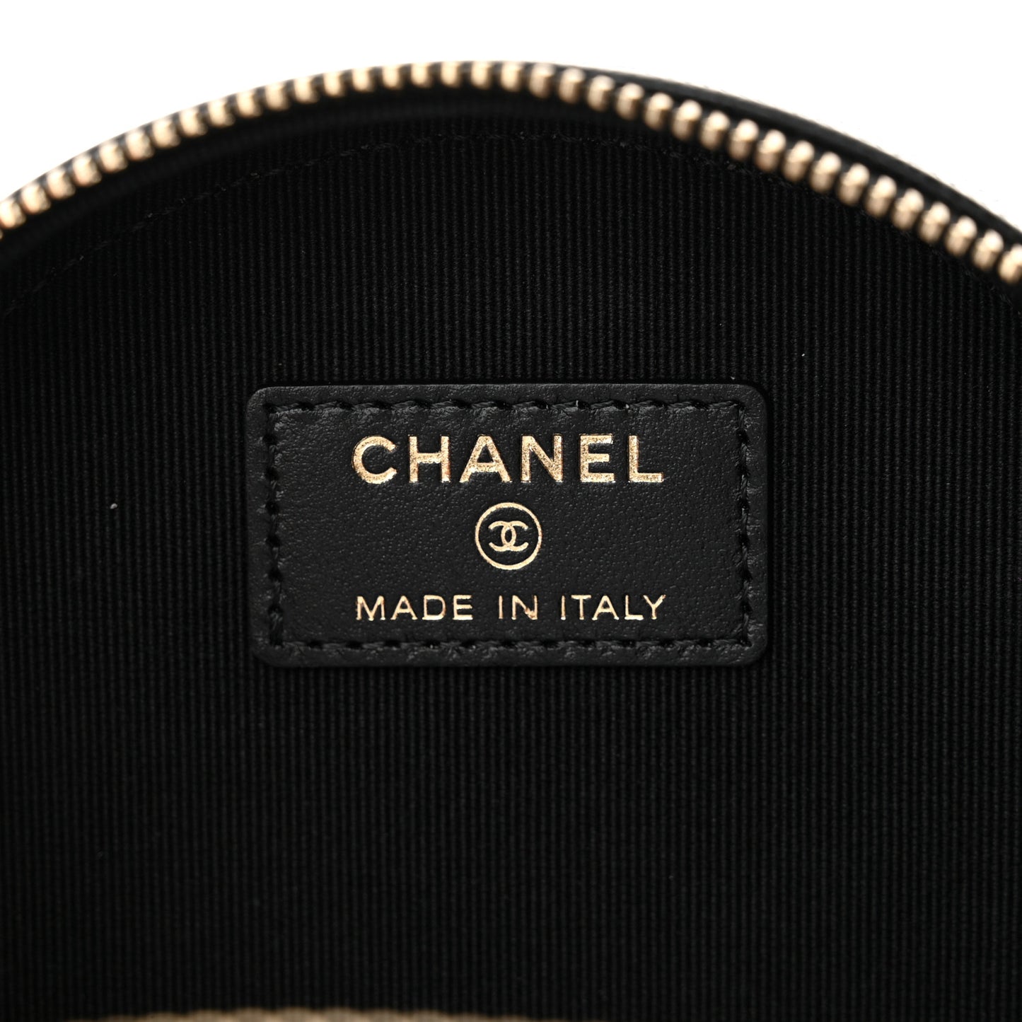Caviar Quilted Round Coco Clutch With Chain Black
