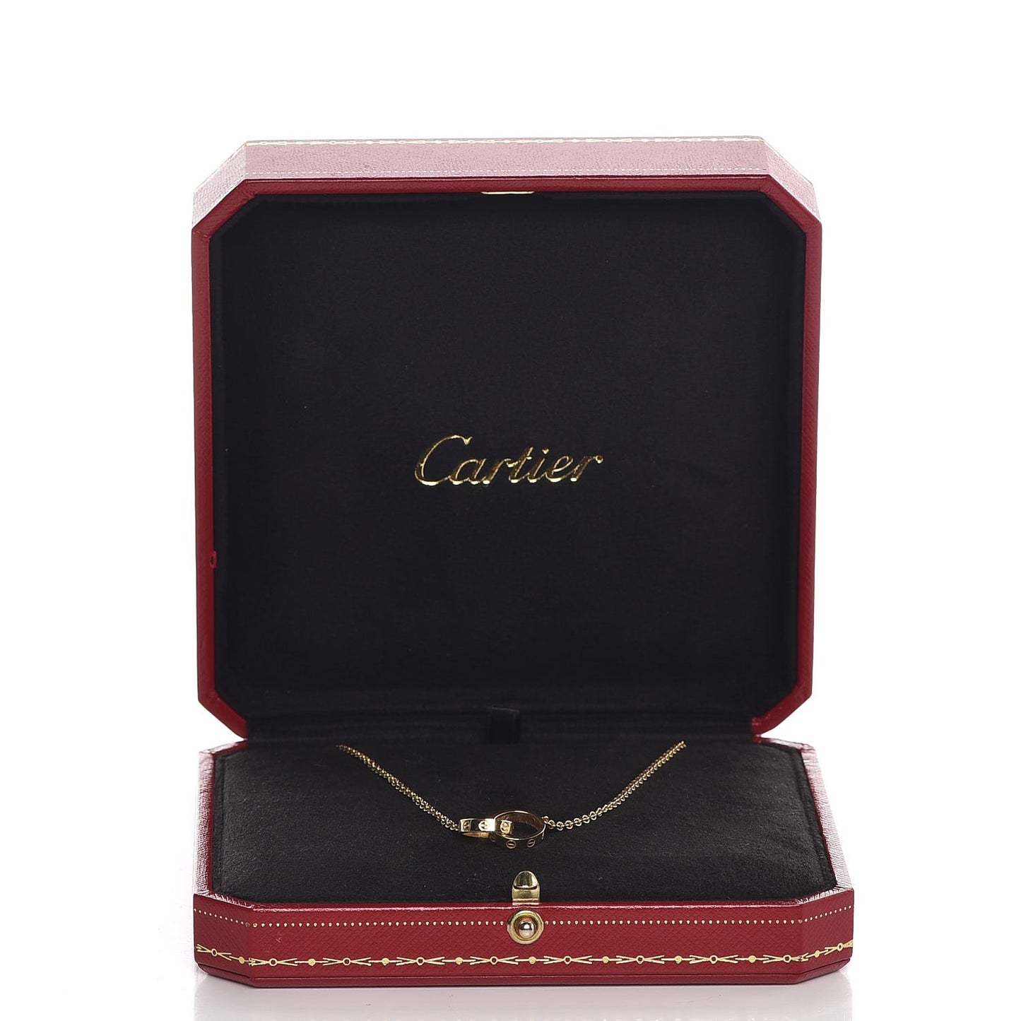18K Yellow Gold Interlocking LOVE Necklace