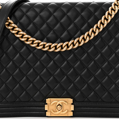 Chanel Lambskin Quilted Large Boy Flap Black 8 of 14