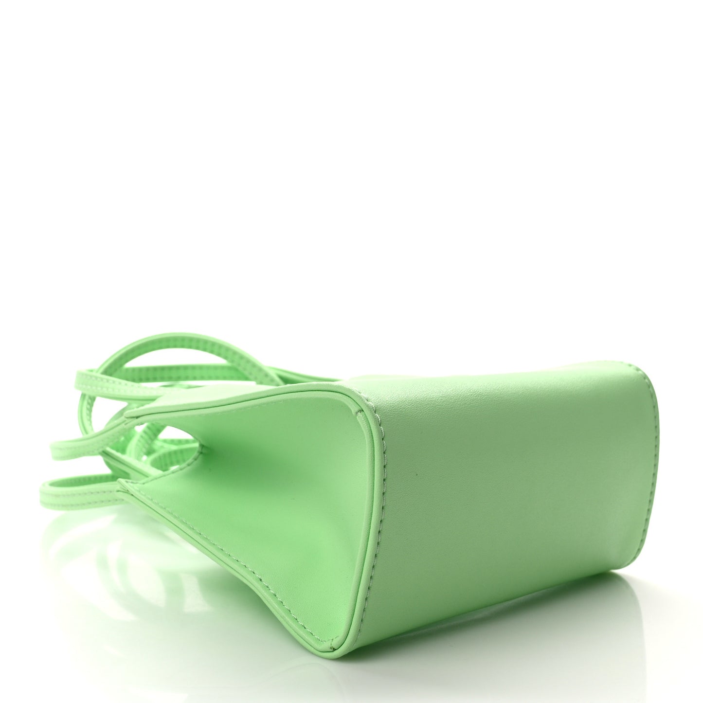 Vegan Leather Small Shopping Bag Double Mint