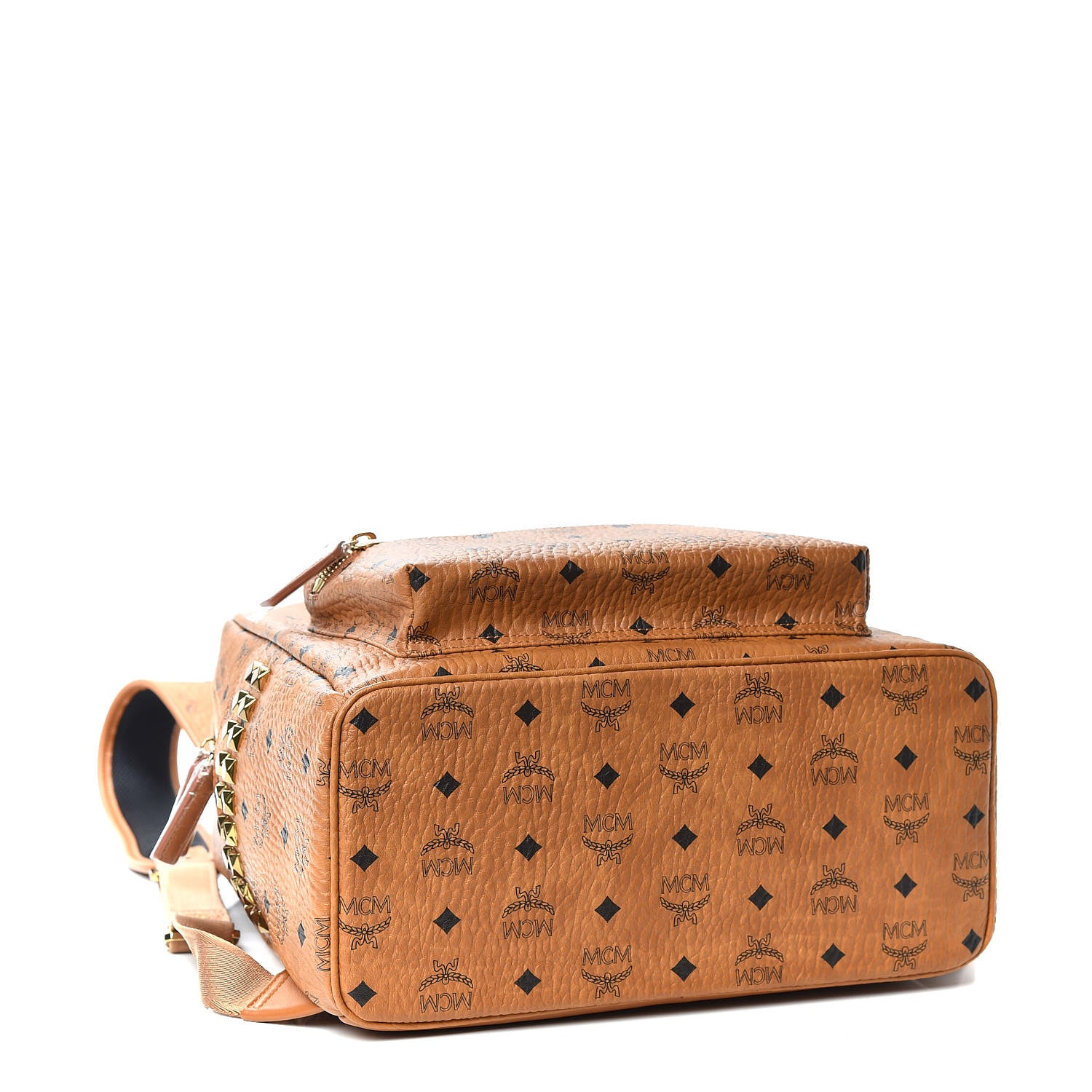 MCM Visetos Medium Side Studs Stark Backpack Cognac 4 of 11
