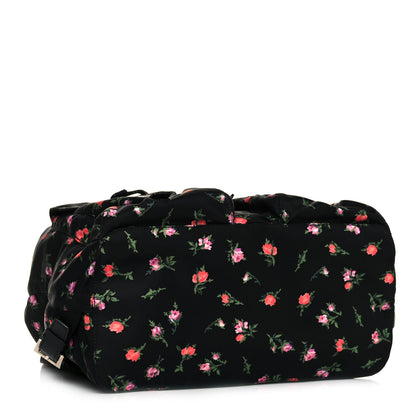 Prada Tessuto Nylon Saffiano Stampata Backpack Black Dis Rose 3 of 11