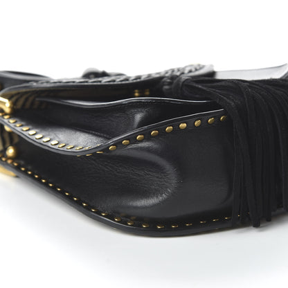 Chloe Calfskin Braided Small Hudson Shoulder Bag Black 6 of 9