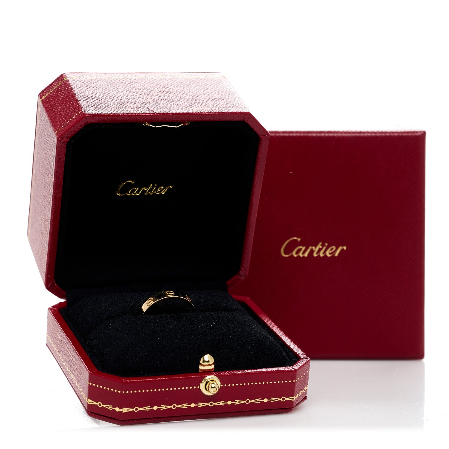 Cartier 18K Yellow Gold 3.5mm LOVE Wedding Band Ring 53 6.5 4 of 6