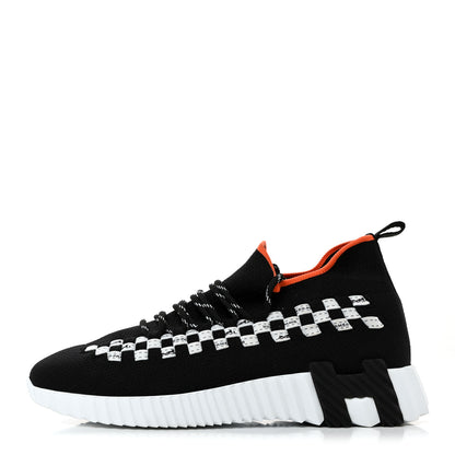 Hermes Flex Maille Bolduc Sneakers 36.5 Black White 1 of 7