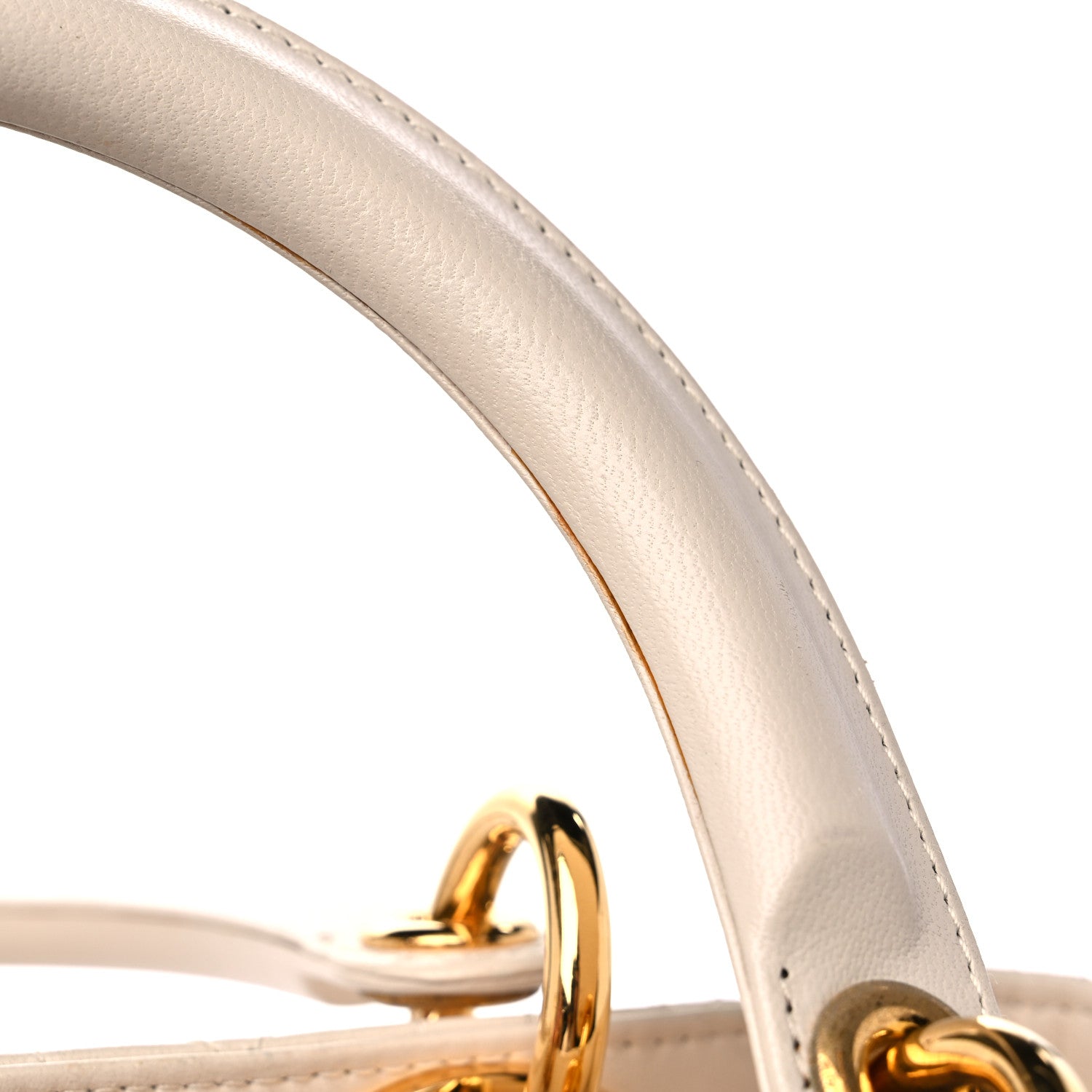 Christian Dior Lambskin Cannage Medium Lady Dior Light Beige 14 of 14