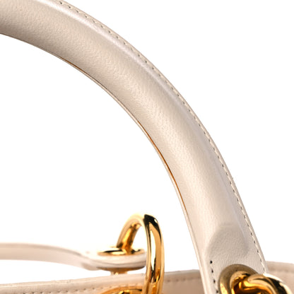 Christian Dior Lambskin Cannage Medium Lady Dior Light Beige 14 of 14