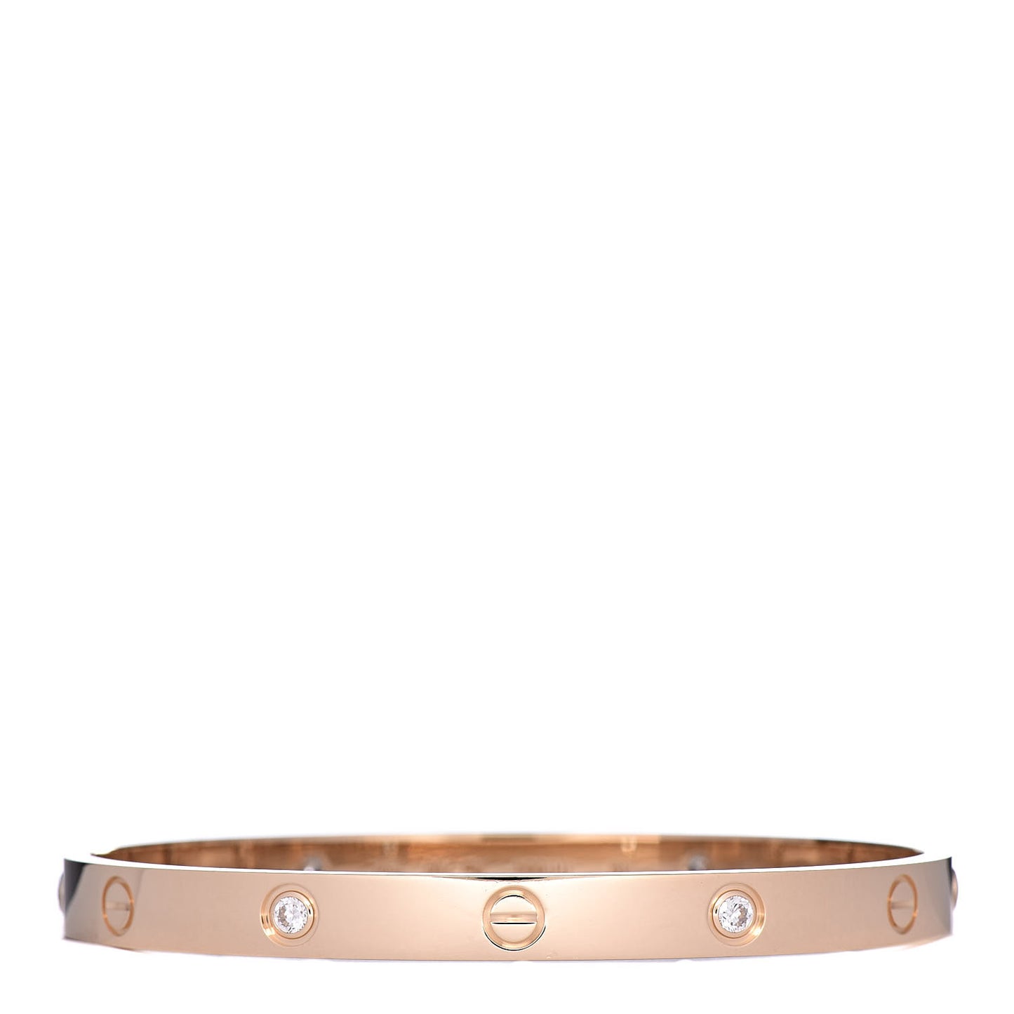 18K Yellow Gold 4 Diamond LOVE Bracelet 19