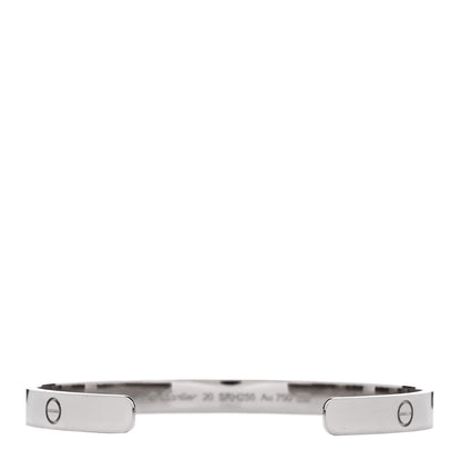 Cartier 18K White Gold LOVE Cuff Bracelet 20 2 of 4