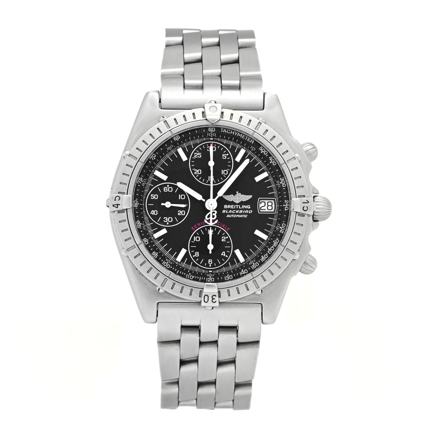 Breitling Stainless Steel 40mm Chronomat Blackbird Special Series Automatic Watch Black A13050.1 1 of 5