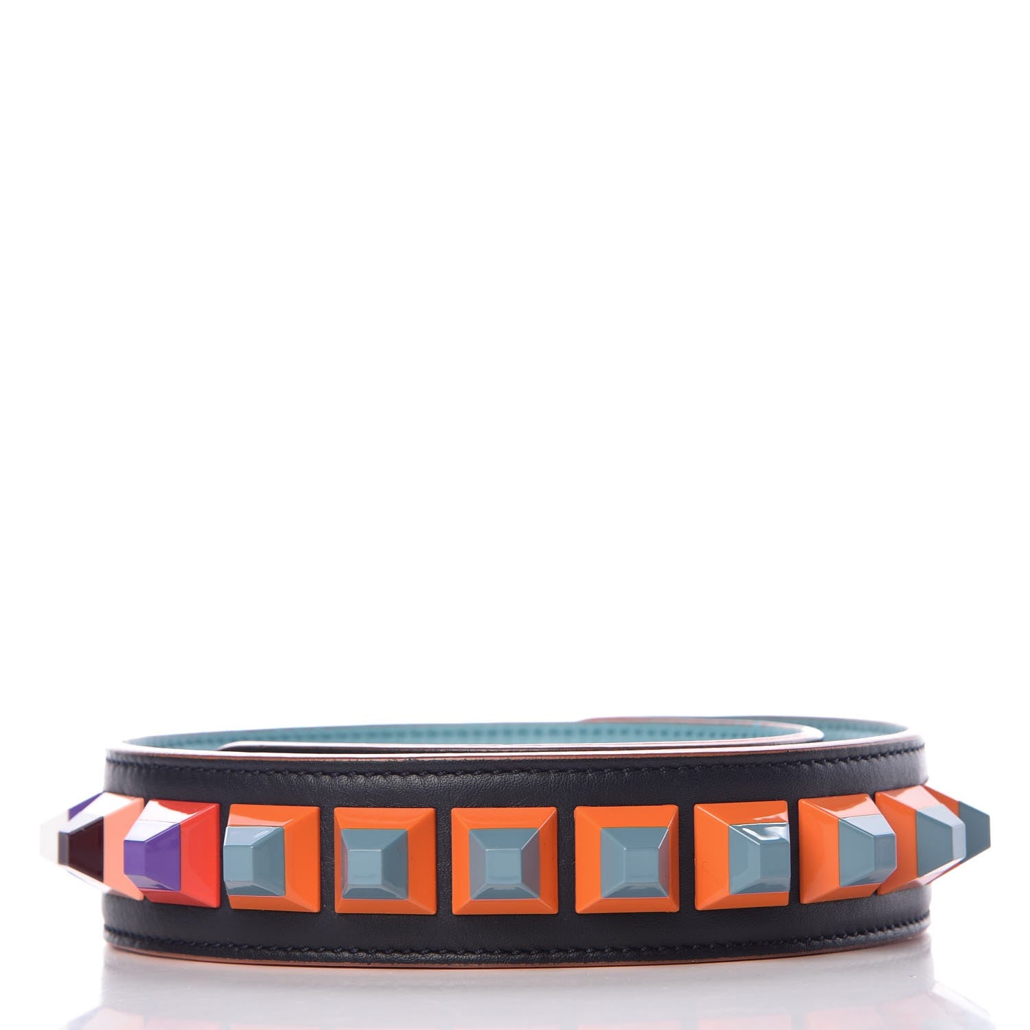 Fendi Calfskin Studded Strap You Navy Multicolor 2 of 3