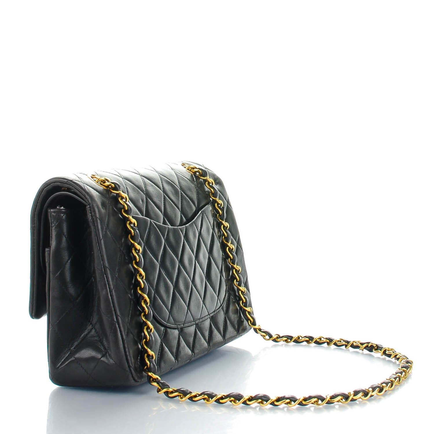 Chanel Lambskin Quilted Medium Double Flap Black 3 of 8