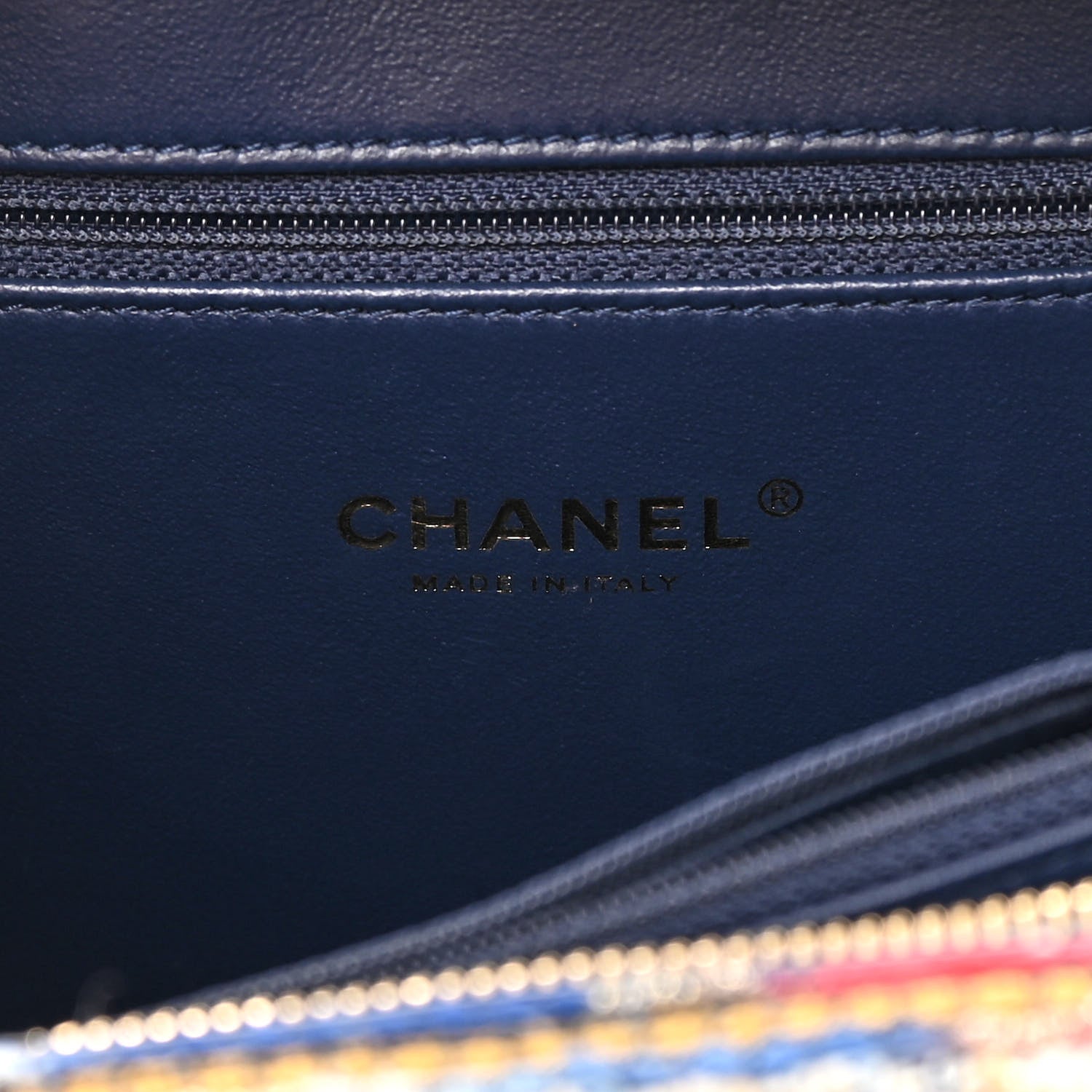 Chanel Tweed Snakeskin Quilted Medium CC Filigree Vanity Case Multicolor 6 of 13