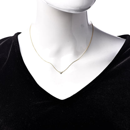 Tiffany 18K Yellow Gold Diamond .07ct Elsa Peretti Diamonds by the Yard Pendant Necklace 2 of 7
