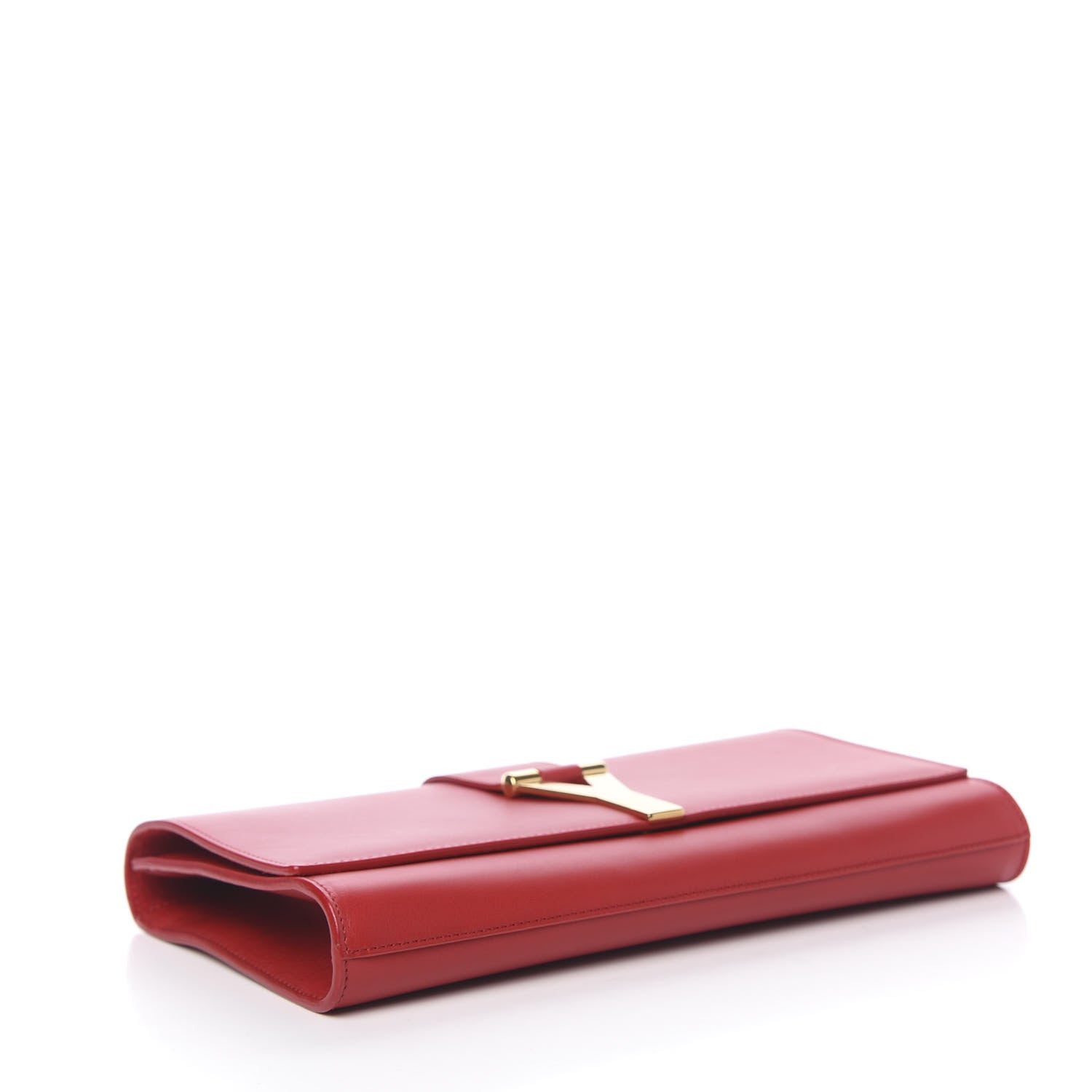 Saint Laurent Calfskin Classic Y Ligne Clutch Red 4 of 10