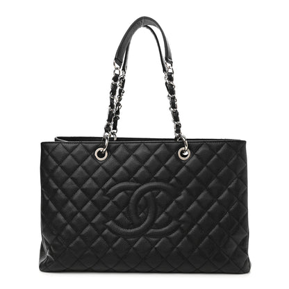 Chanel Caviar Quilted XL Grand Shopping Tote GST Black 1 of 10