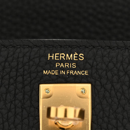 Hermes Togo Kelly Retourne 25 Black 6 of 11