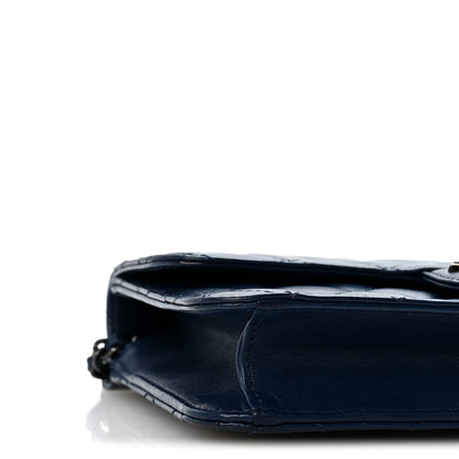 Chanel Lambskin Quilted Medium Crossing Times Flap Blue 9 of 13