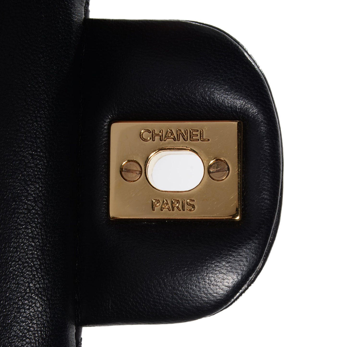Lambskin Medium Double Flap Black