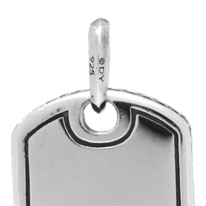 David Yurman Sterling Silver Tiger's Eye Dog Tag Pendant 3 of 3