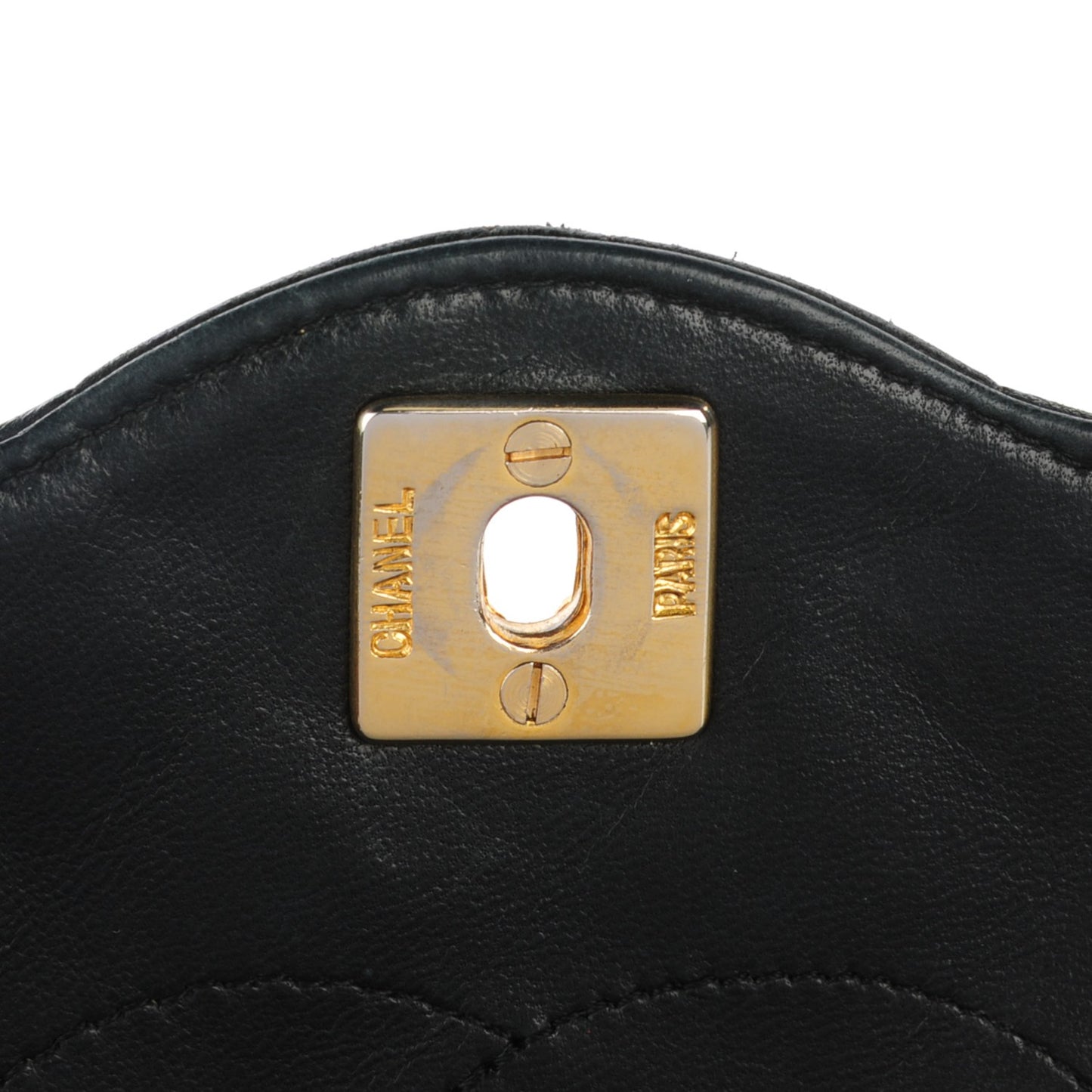 Lambskin Quilted Medium Single Flap Black