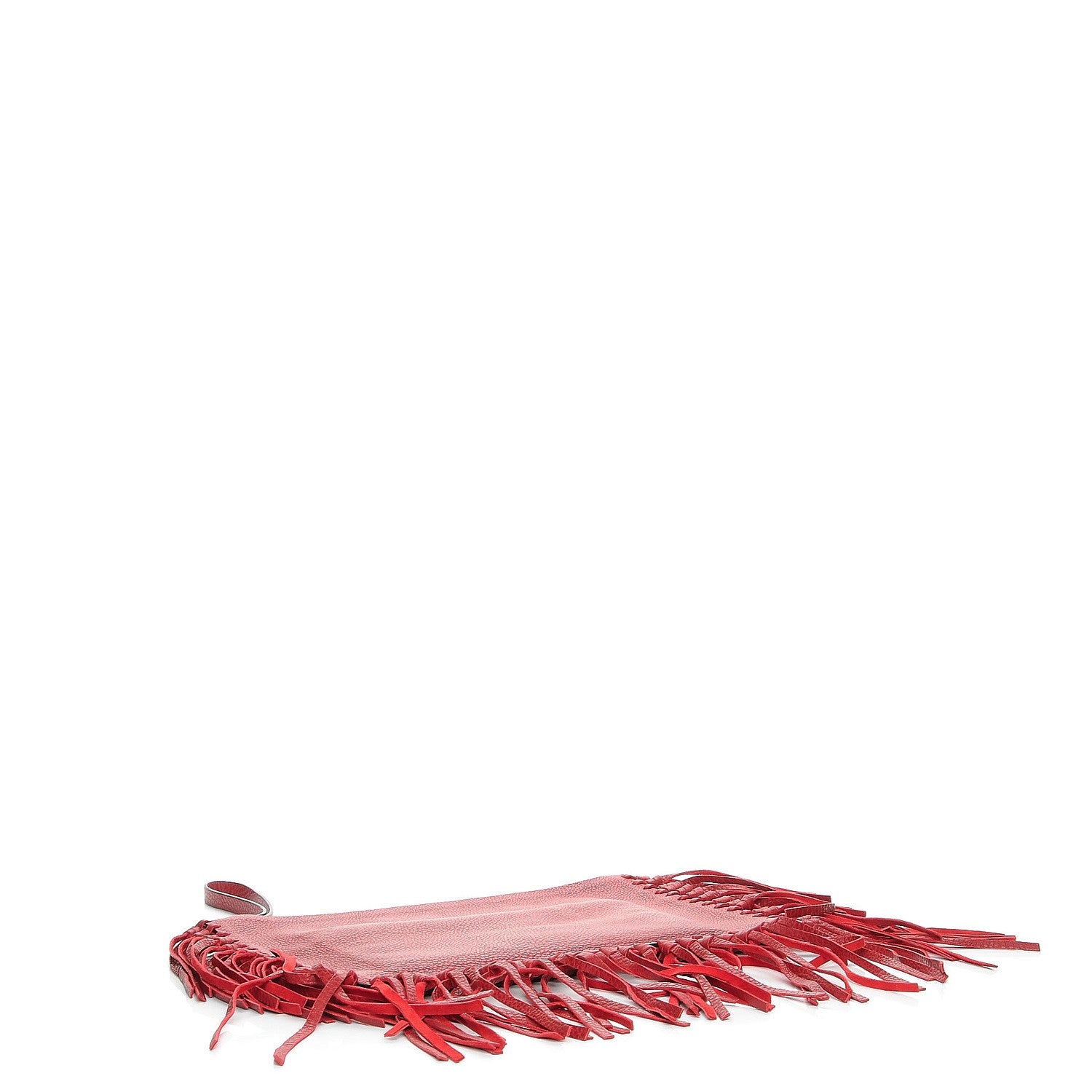 Valentino Garavani Calfskin Rockee Fringe Clutch Red 4 of 7