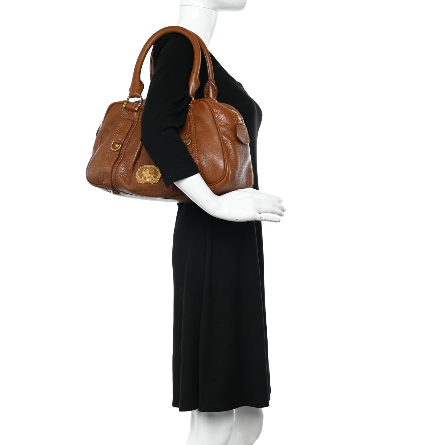 Pebbled Calfskin Small Ashbury Satchel Tan